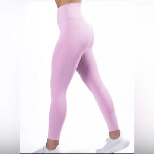 ALPHALETE HOLO WORKOUT SEAMLESS LEGGINGS PINK SZ L